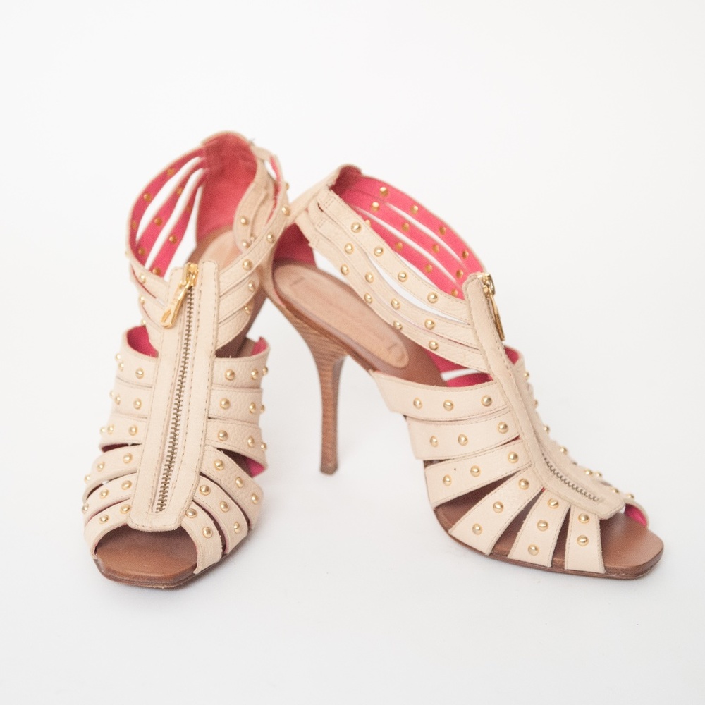 BCBGMaxAzria Strappy Studded Stilettos